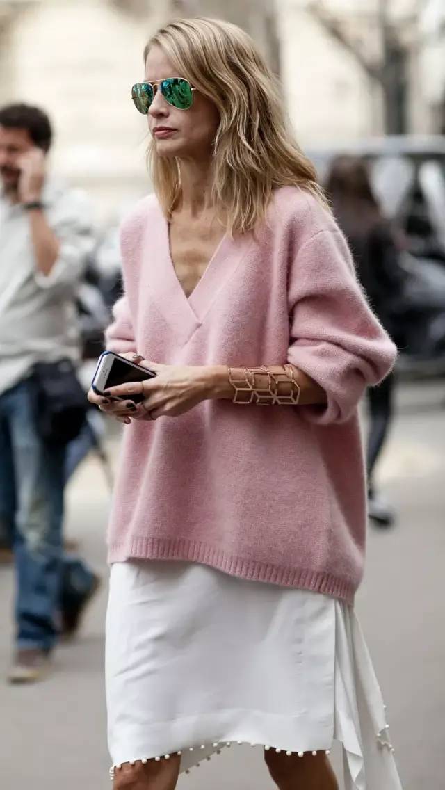 周末突袭|今年流行的V领大毛衣好香好香,看完不被种草算我输