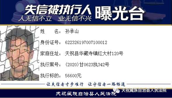 最近公布的失信人,最新一批失信人员