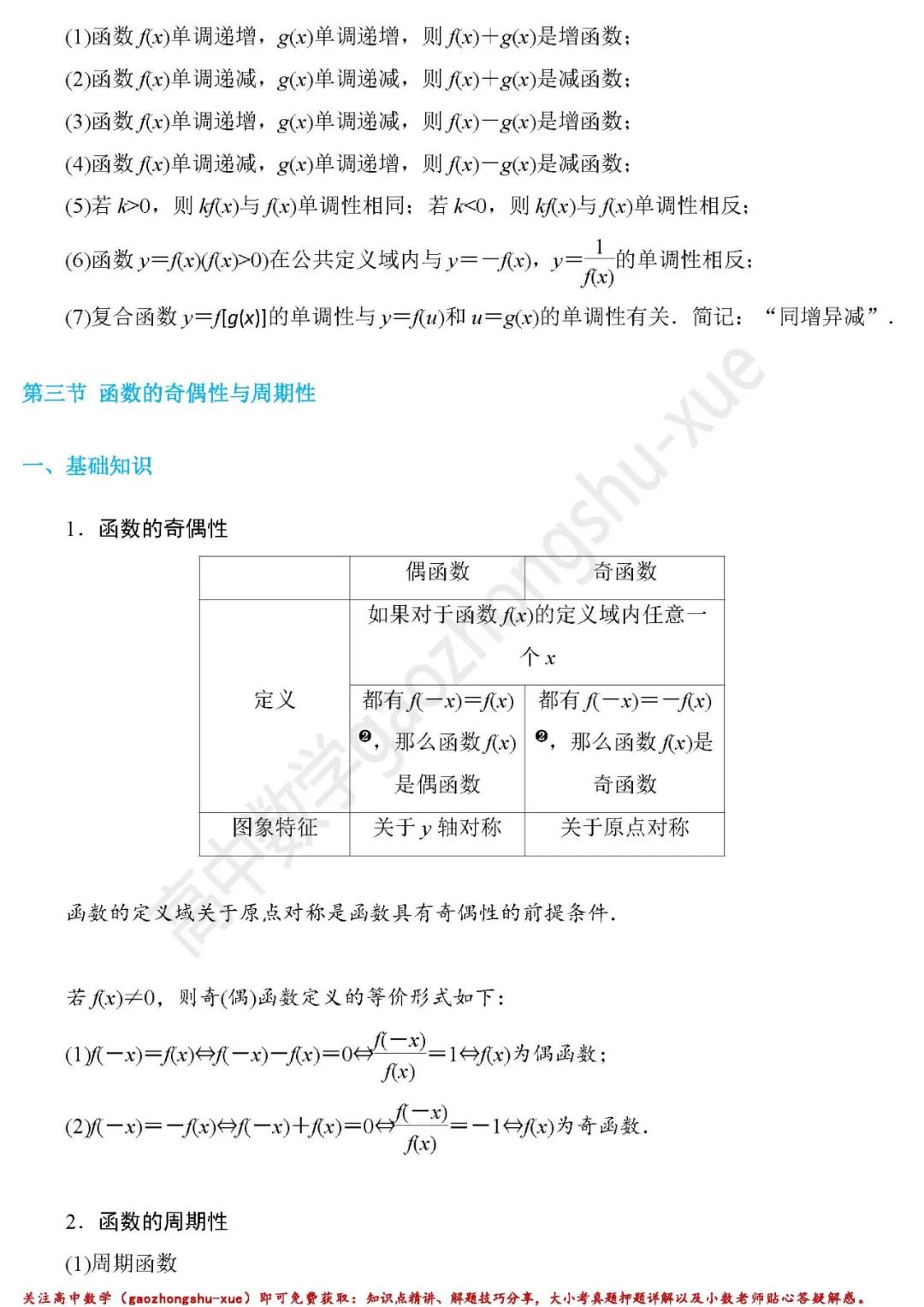 高中数学函数基础知识点整合,数学必修二幂函数知识点