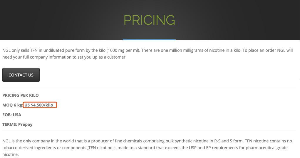 金城医药合成尼古丁销售,金城医药公司最新分析
