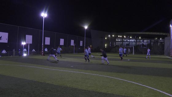 职工足球激情开赛,绿茵激情