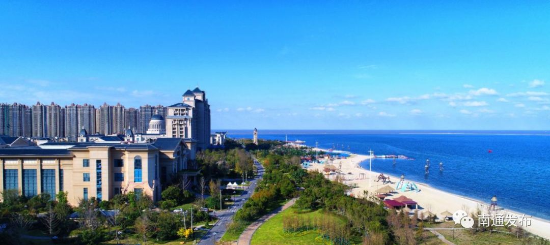 南通最美海岸线,南通海岸线公园风景图