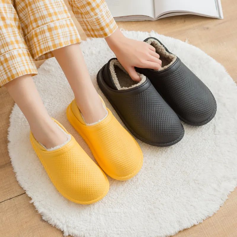 穿着舒服加绒防雨鞋,冬季慵懒风鞋防水