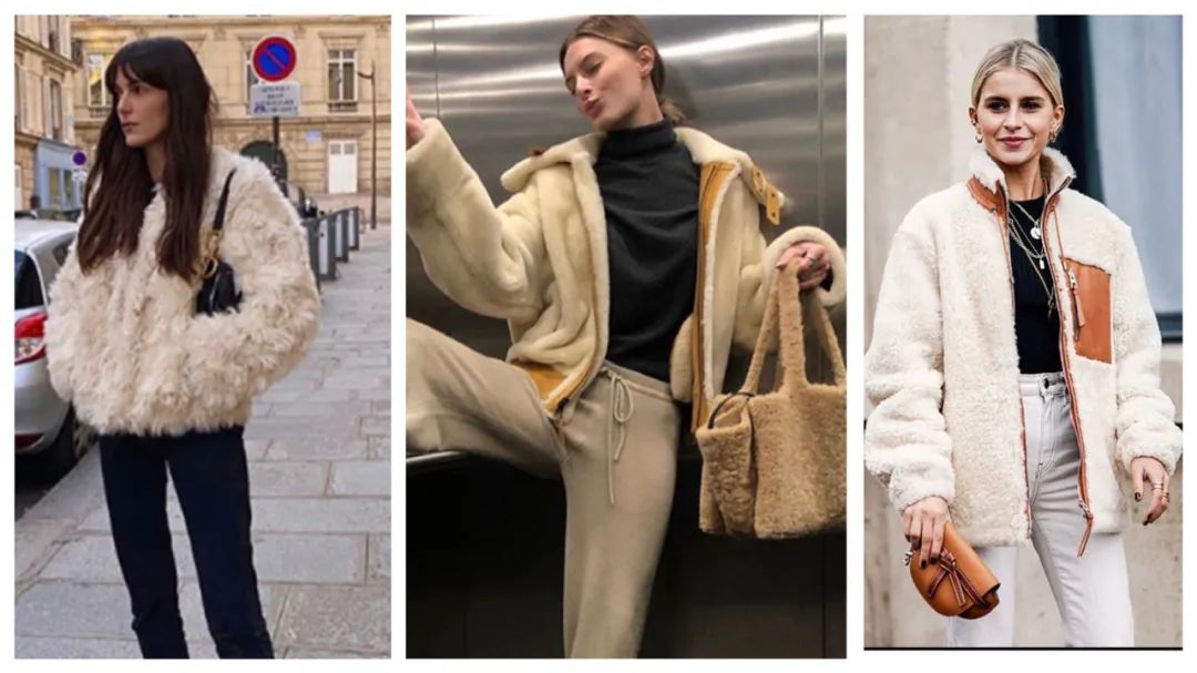 羊羔绒外套很丑的搭配,羊羔毛外套穿搭高级感