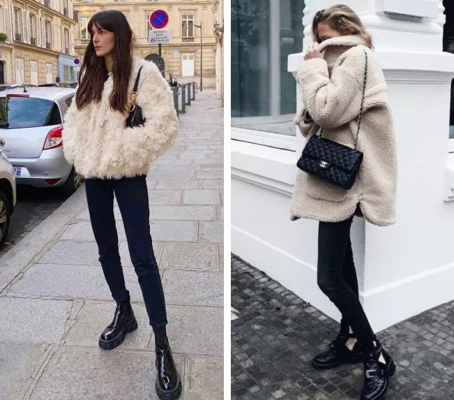 羊羔绒外套很丑的搭配,羊羔毛外套穿搭高级感