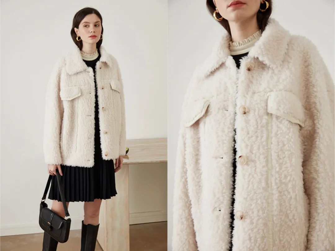 羊羔绒外套很丑的搭配,羊羔毛外套穿搭高级感