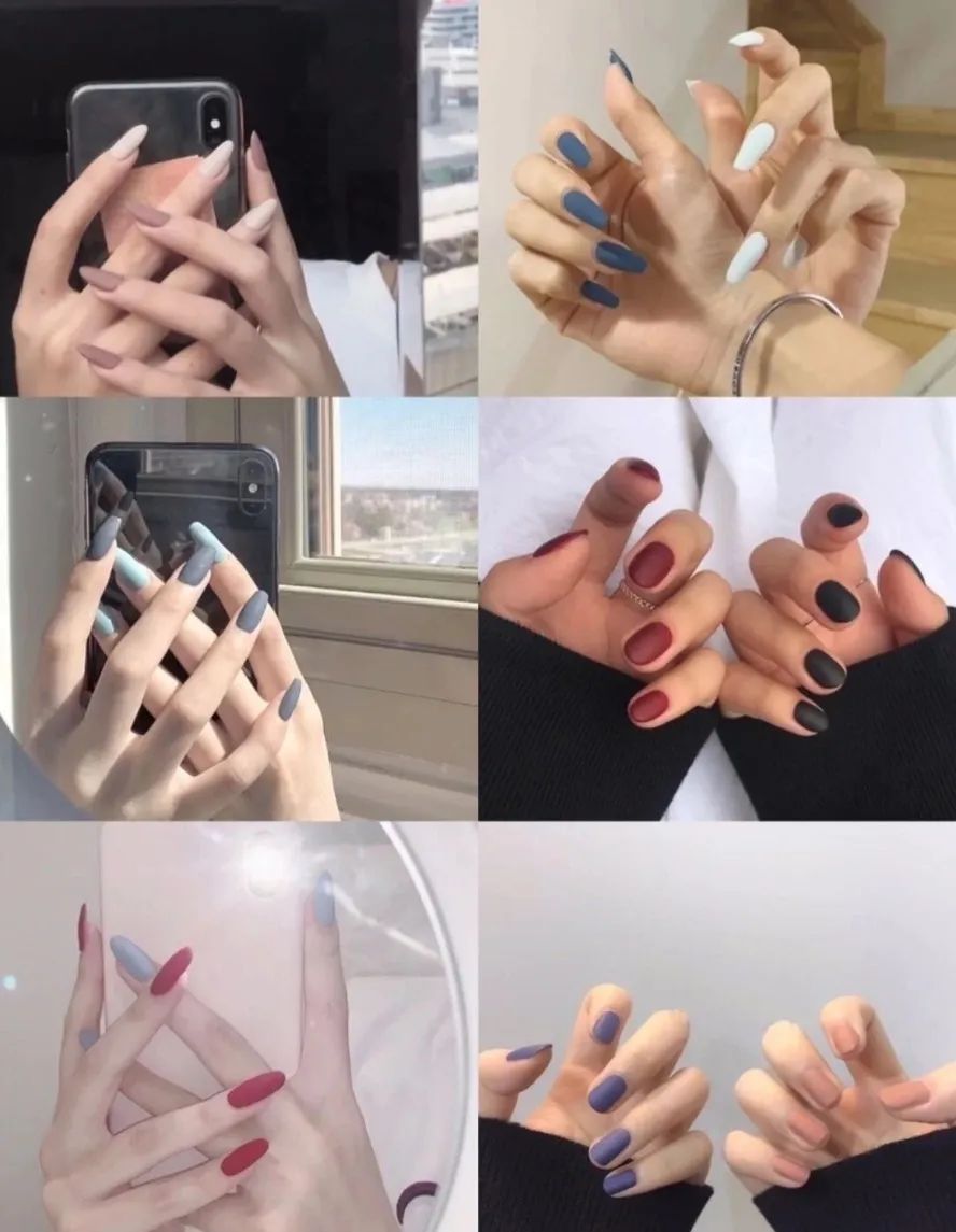 简单款美甲显手白高贵冬天,这100款秋冬美甲也太好看了吧
