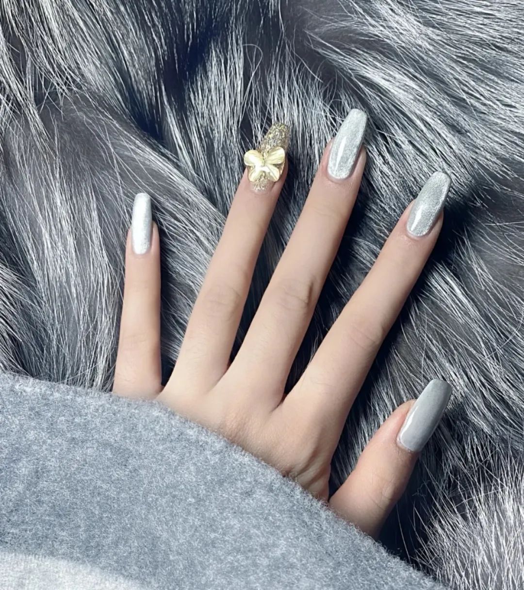 简单款美甲显手白高贵冬天,这100款秋冬美甲也太好看了吧