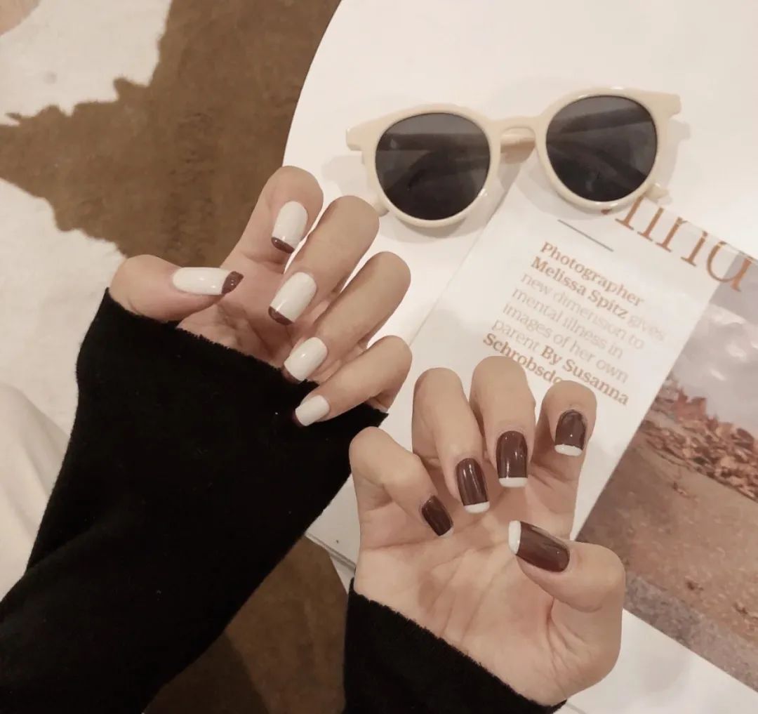 简单款美甲显手白高贵冬天,这100款秋冬美甲也太好看了吧