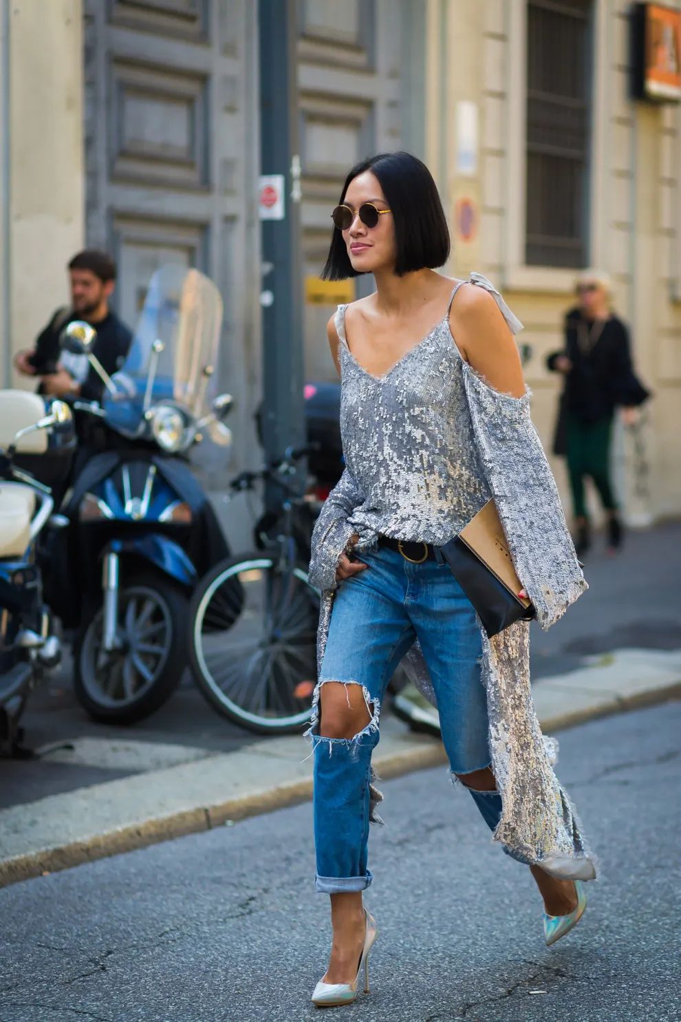 金属风单品,金属感银色和白色