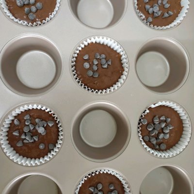 巧克力香蕉麦芬蛋糕,巧克力豆麦芬蛋糕