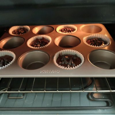 巧克力香蕉麦芬蛋糕,巧克力豆麦芬蛋糕