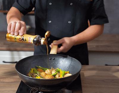 五色藜麦烧鲍鱼,海鲜小炒皇正宗装盘