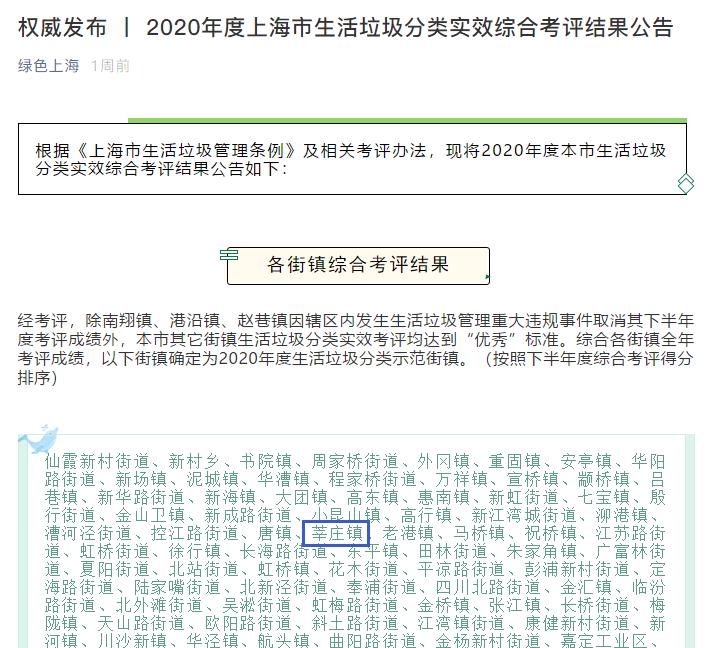上海闵行区垃圾分类最新政策,上海市第一批垃圾分类示范街镇