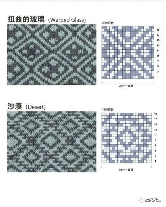 儿童毛衣图案配色和图解,从上往下织的配色毛衣图解