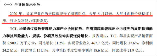 挤走韩企后LCD市场回暖，TCL华星去年净利骤增151%