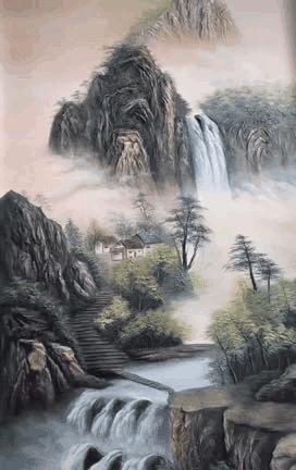 靠刮腻子走红网络的女孩,95后女孩“刮腻子”刮出名画