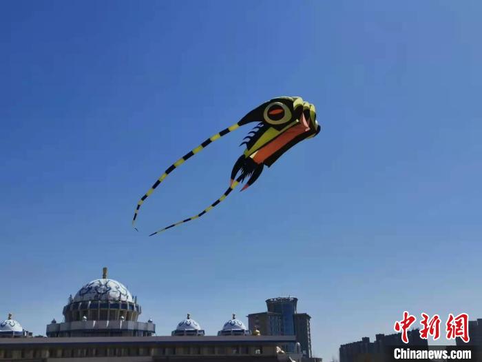 内蒙古大草原放巨型风筝,内蒙古巨型风筝