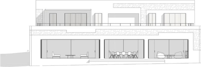 素色灰瓷砖和花纹灰砖拼接,石材和陶土砖铺装