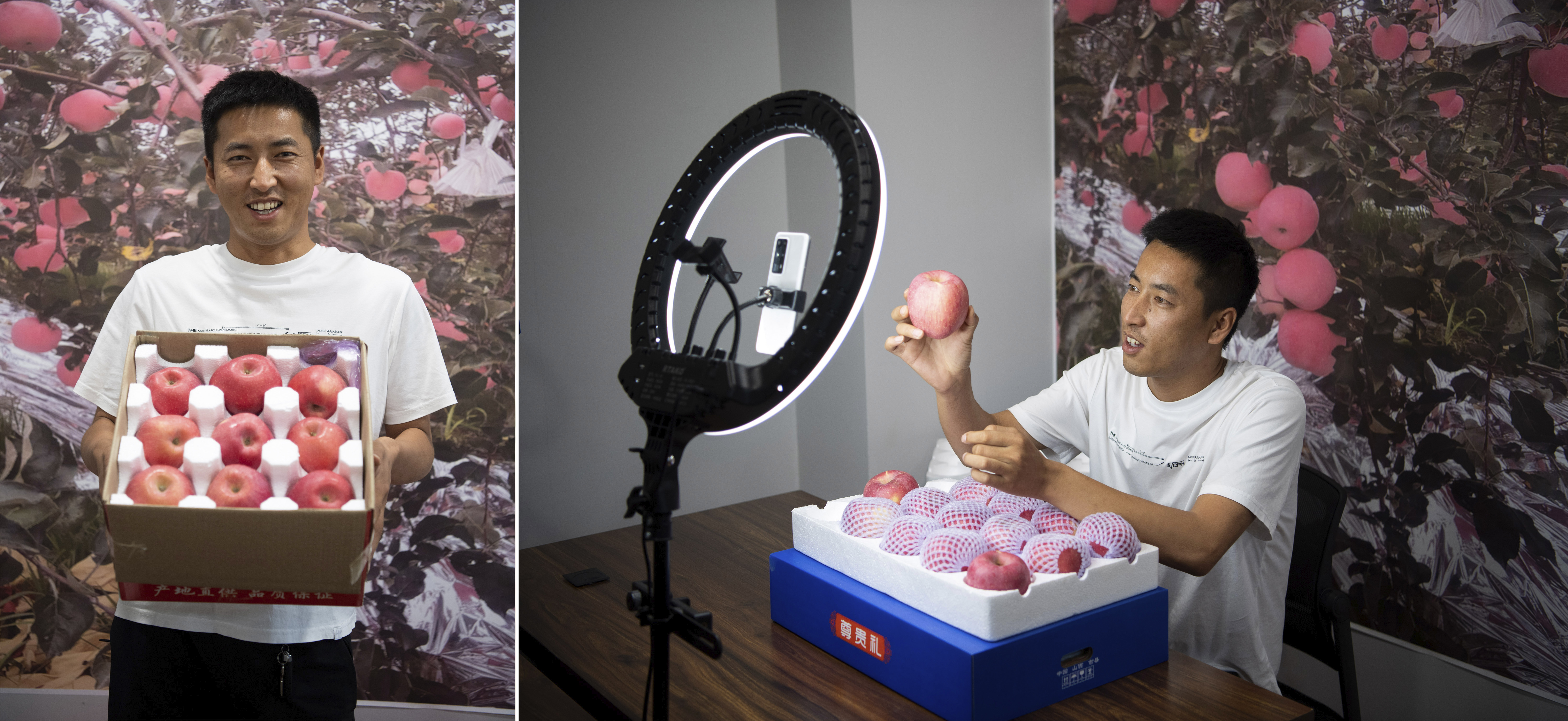 村里的直播达人,村里的年轻人直播