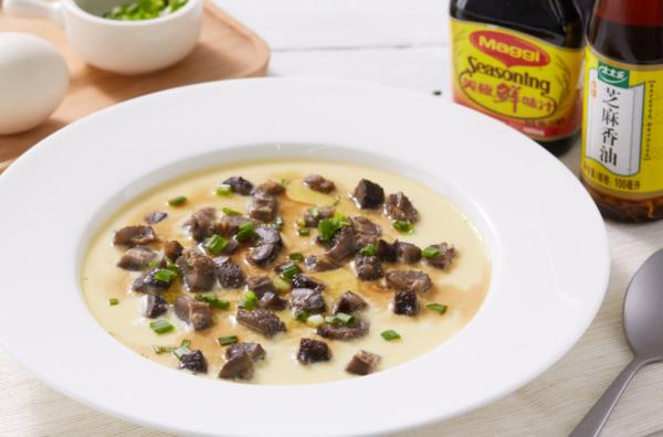 微波炉海参鸡蛋羹,小米汤海参鸡蛋羹