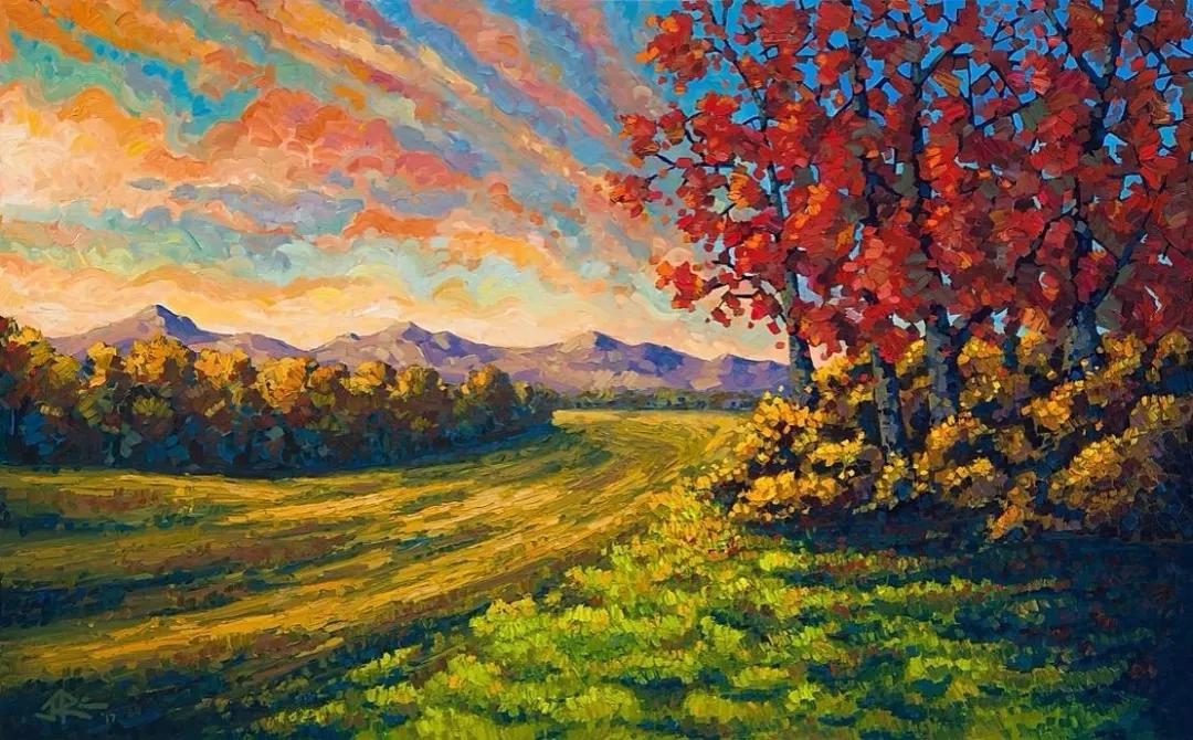 唯美壮丽的印象派风景油画,意境优美的古典风景油画欣赏