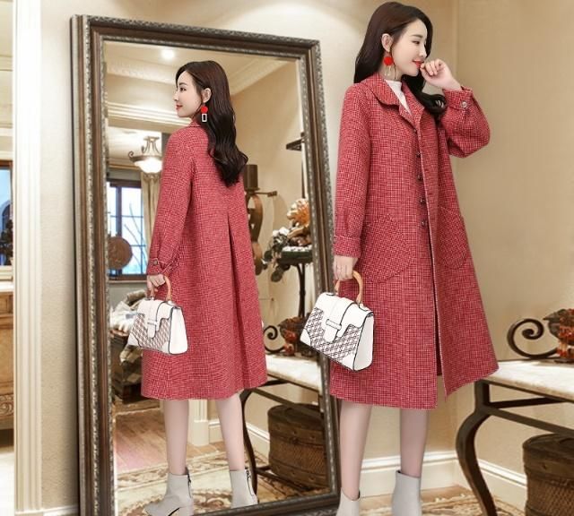 秋冬最流行格子大衣,今冬大衣就是要敞开穿才好看啊