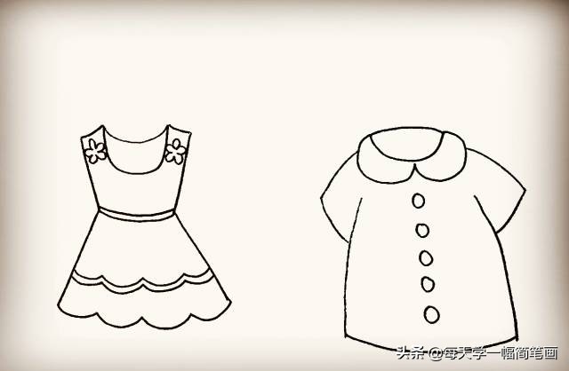 简笔画服饰简单画法,简笔画每天学一幅
