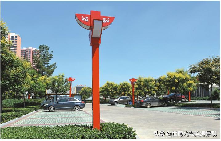 红色文化广场路灯设计,3.5米高庭院灯景观灯成都