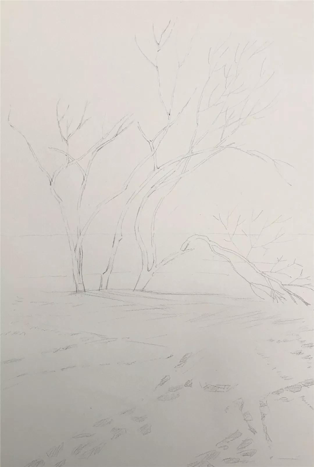 100幅风景写生水粉画教程,如何画雪景图水彩画教程