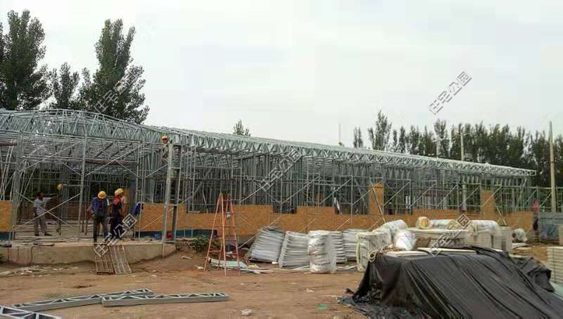 农村一层钢结构建造全过程,钢框架结构楼房建造