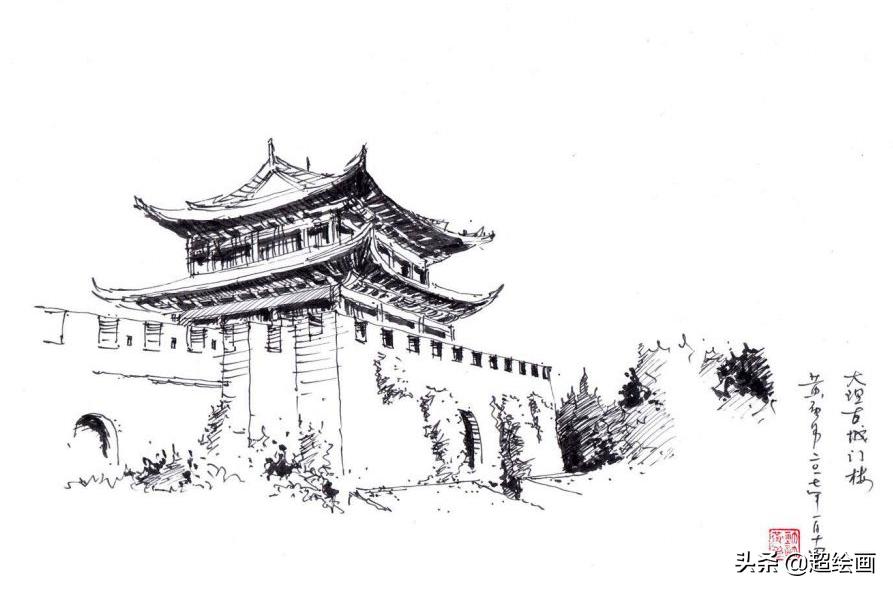 十大顶级钢笔画速写,钢笔速写100幅图片