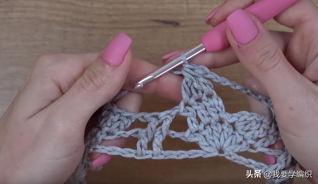 最新款钩披肩花样连接教程,简单易学钩披肩花样
