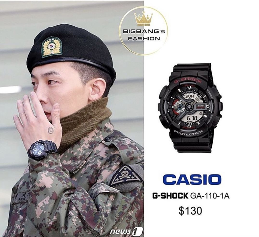 权志龙退伍同款卡西欧,权志龙同款卡西欧手表