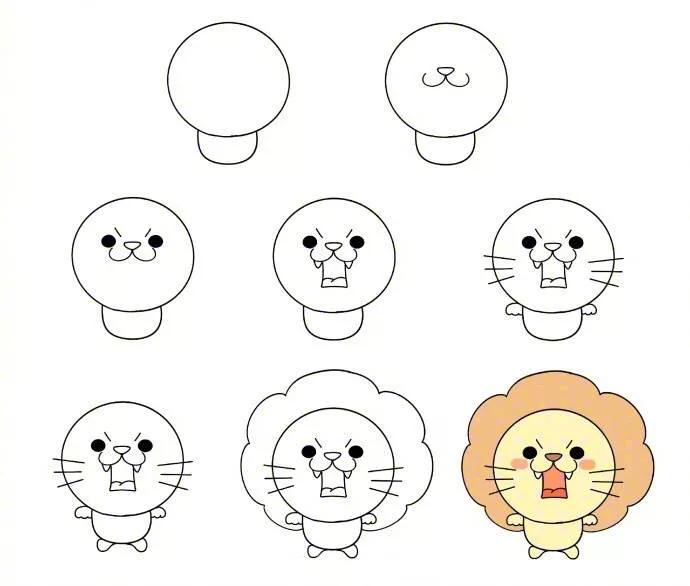 6-12岁儿童绘画简笔画小动物,简笔画小动物100种可爱幼儿园