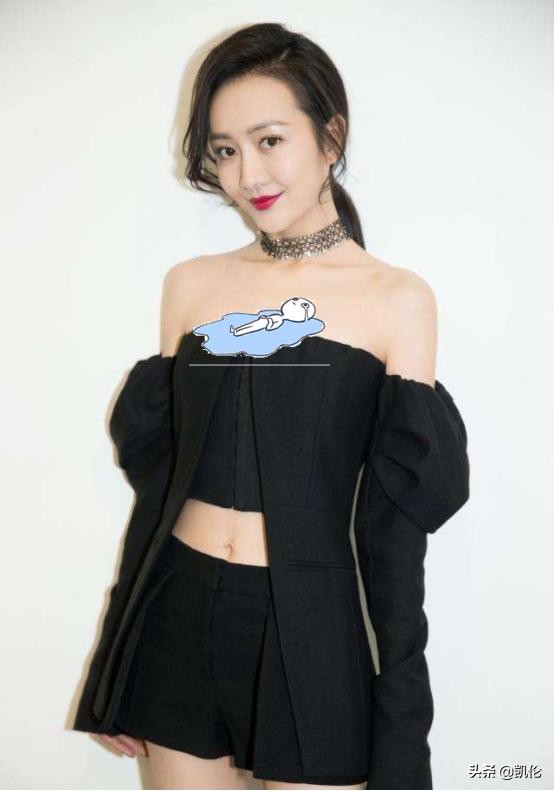 王鸥早期红毯,王鸥黑色发绳