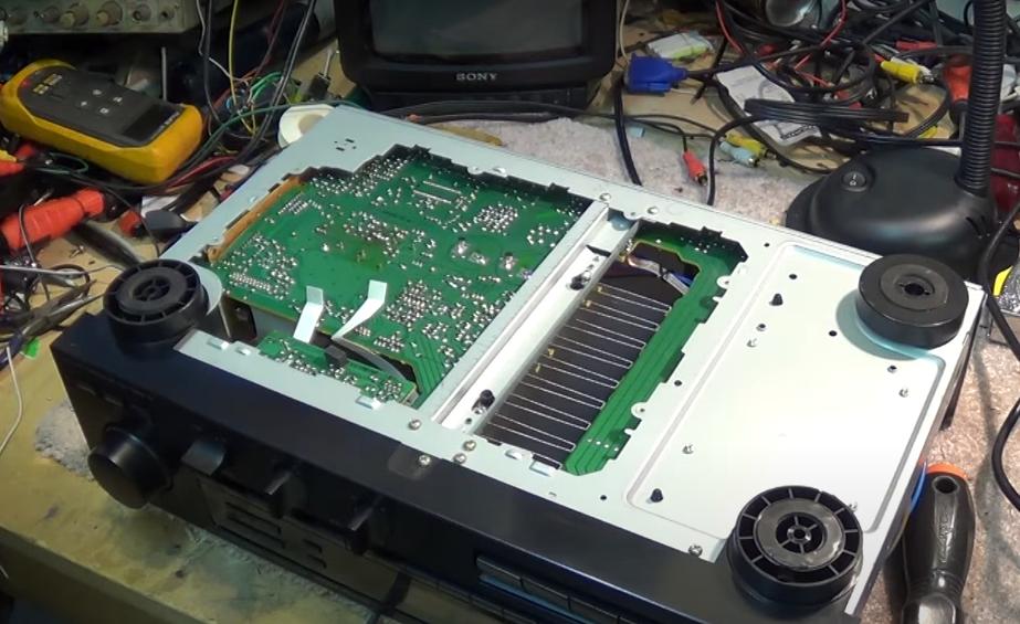 SONYSTRAV570功放机，拆解维修，采用STK4192II厚膜功率放大