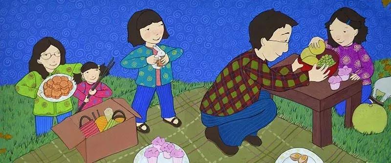 中秋节手工绘本模板,中秋节绘本赠品