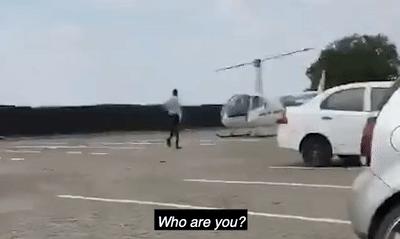 南非一学生上学忘带书包,南非直升机送书包