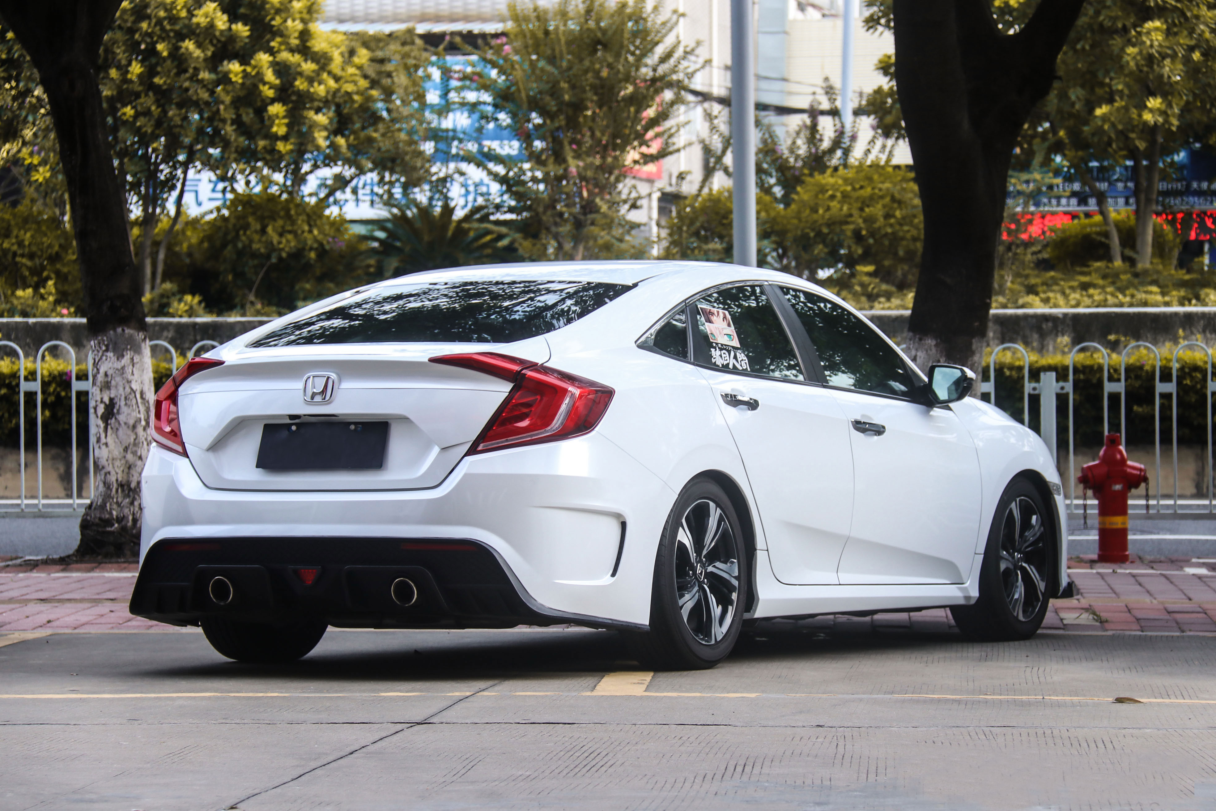 思域钻石星空白魅蓝改色案例,思域琉璃金粉改色膜