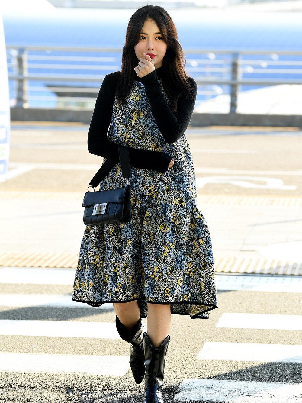 泫雅同款包臀碎花裙,泫雅bubblepop舞蹈完整版碎花裙