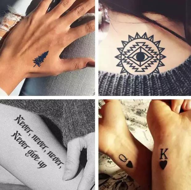 半永久纹身贴跟真纹身一样颜色,半永久纹身1-100天效果图