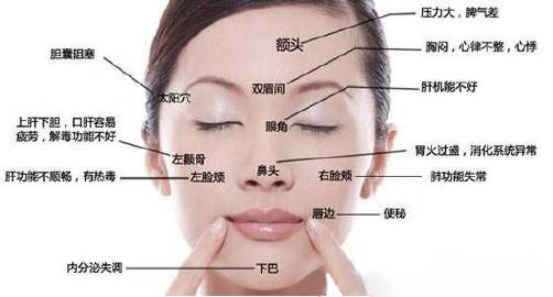 脸上长痘痘位置与器官,脸上不同位置长痘痘的原因