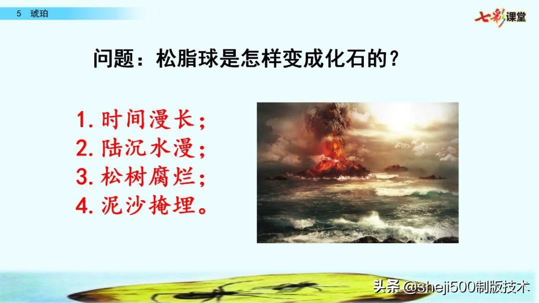 语文书四年级下册第5课琥珀预习,四年级下册第5课琥珀的思维导图