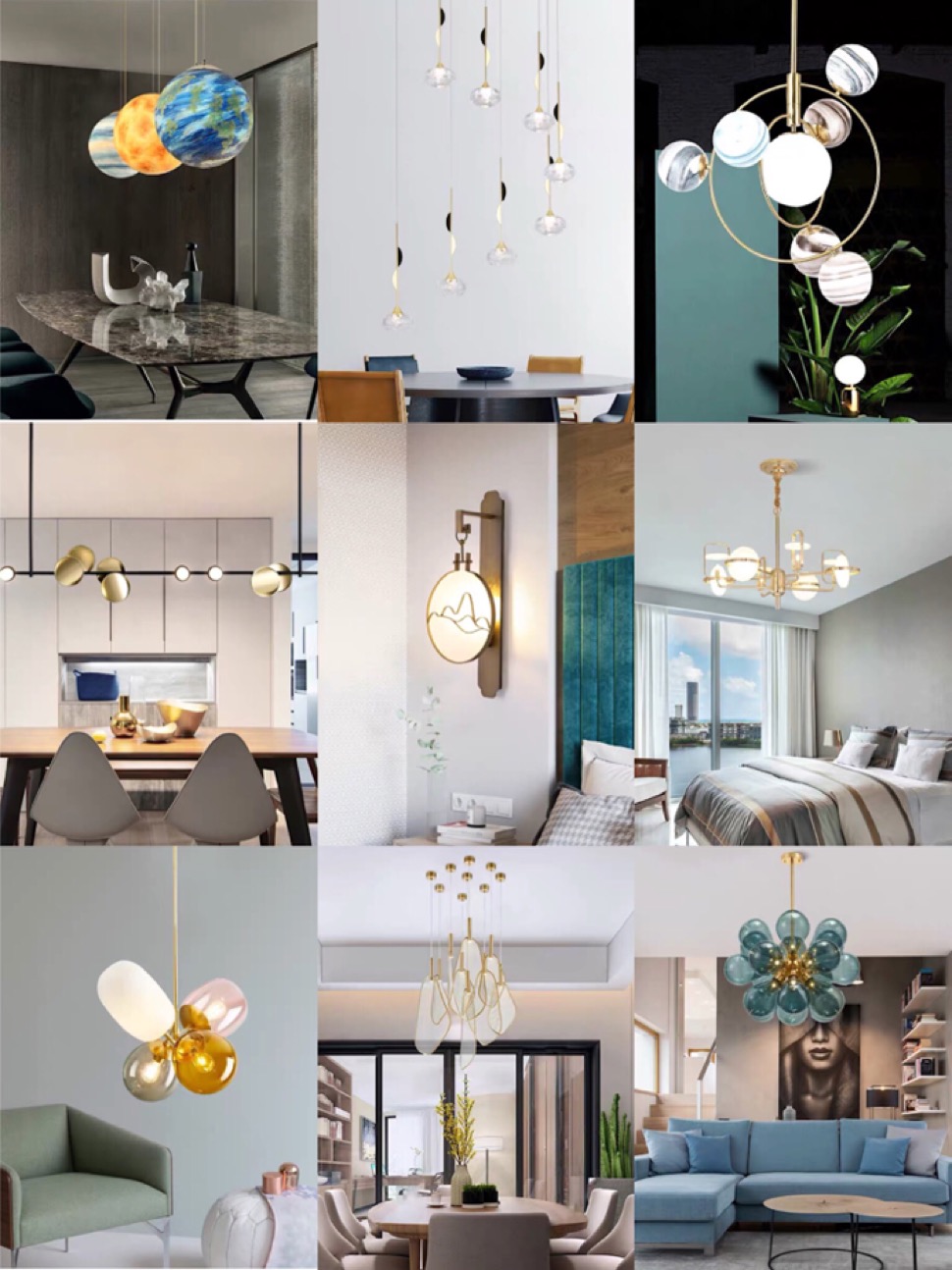 北欧风房间灯饰灯具效果图,北欧风全屋灯饰