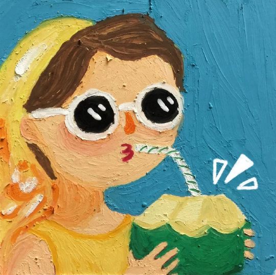 卡通头像可爱呆萌油画,油画风头像卡通