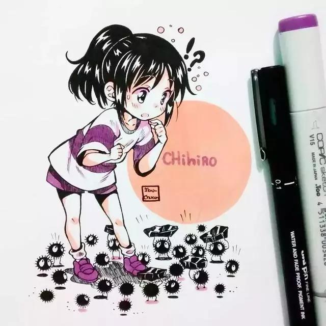 马克笔动漫上色教程q版,动漫手绘马克笔上色教程