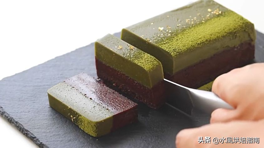 抹茶巧克力砖的制作,超好吃巧克力砖