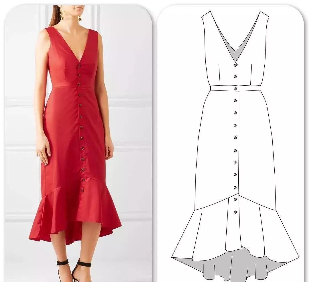 大摆长袖连衣裙30到40岁,四十岁红色高档新款有领连衣裙