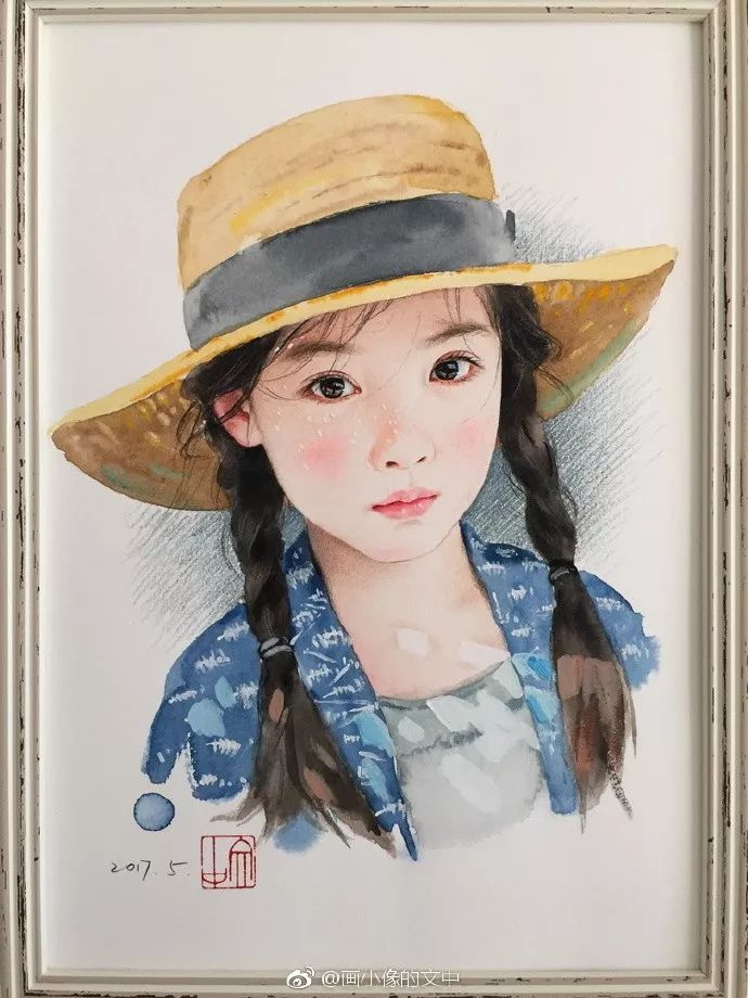 比起打印画,美院毕业的他,笔下这种彩铅水彩画才好看哭了~